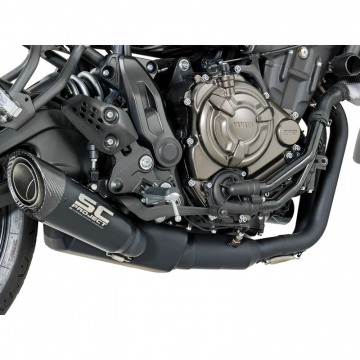 view SC-Project Y27-C41MB S1 Full Exhaust, Black for Yamaha FZ-07/MT-07 & XSR700 '16-'20