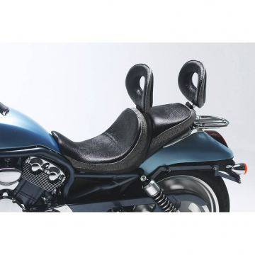 view Corbin HD-VR-DTR-RACK Dual Touring Rear Seat, with Rack for Harley V-Rod models