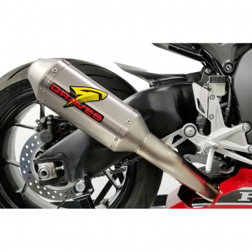 view Graves EXH-17CB1-CBTT Cat Back Slip-on Exhaust for Honda CBR1000RR '17-