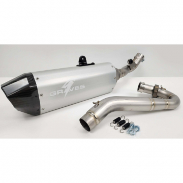 view Graves EXH-19C4X-FTA Full Exhaust Aluminum Silver for Honda CRF450RL /L/X '19-