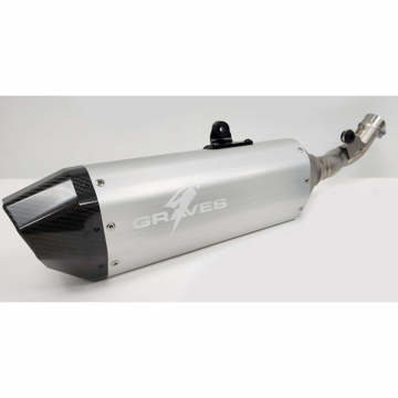 Graves EXH-19C4X-SOA Slip-on Exhaust Aluminum Silver for Honda CRF450RL /L/X '19-