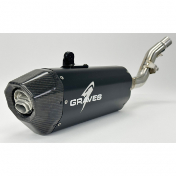 view Graves EXH-21C3L-SOAK Slip-on Exhaust Stainless, Black for Honda CRF300L/Rally '21-