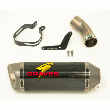 view Graves EXK-16ZX1-CETCL Cat Eliminator Exhaust for Kawasaki ZX-10R '16-'20