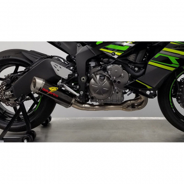 view Graves EXK-19ZX6-FTCW WORKS Link Full Exhaust Titanium / Carbon for Kawasaki ZX-6R '09-