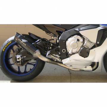 view Graves EXY-15R1-CETC Cat Eliminator Titanium Exhaust System, Carbon for Yamaha YZF-R1 '15-