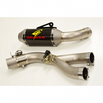 view Graves EXY-17R1-CVTC Cat Eliminator Exhaust, Valve Type-R, Carbon for Yamaha YZF-R1 '15-