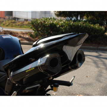 view Graves EXY-13R1-CBTC LINK Cat Back Slip-on Exhausts for Yamaha YZF-R1 '09-'14