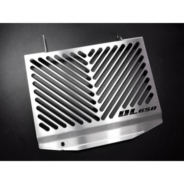 view Zieger 10001740 Logo Radiator Guard, Silver for Suzuki V-Strom 650/XT (2012-2024)