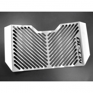 view Zieger 10001766 Logo Radiator Guard, Silver for Yamaha MT-10 (2016-)