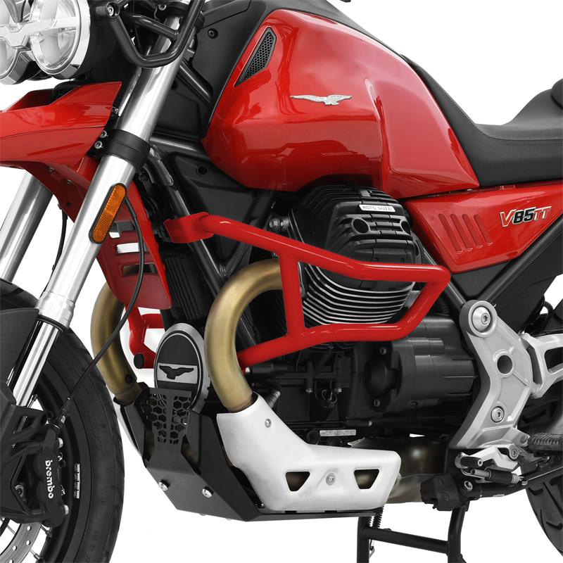 Zieger 10009747 Special Edition Crashbars, Red for Moto Guzzi V85 TT ...