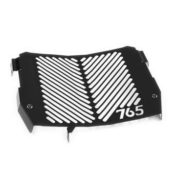 view Zieger 10010178 Logo Radiator Guard, Black for Triumph Street Triple 765 R '22-'23