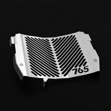 view Zieger 10010179 Logo Radiator Guard, Silver for Triumph Street Triple 765 R '22-'23