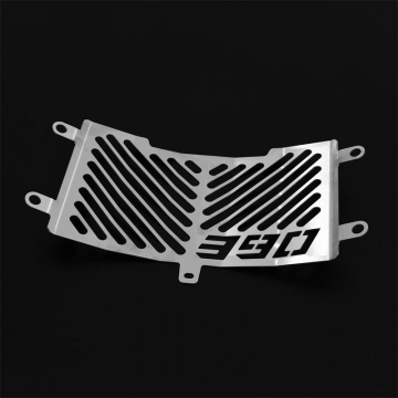 view Zieger 10010628 Logo Radiator Guard, Silver for KTM 390 Duke (2024-)