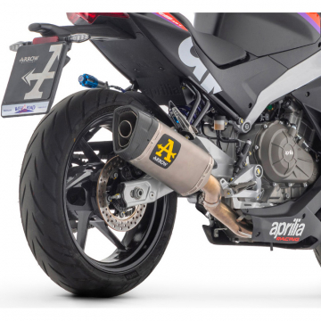 view Arrow 71068PT Racing Pista Full Exhaust, Titanium for Aprilia RS 457 (2024-)