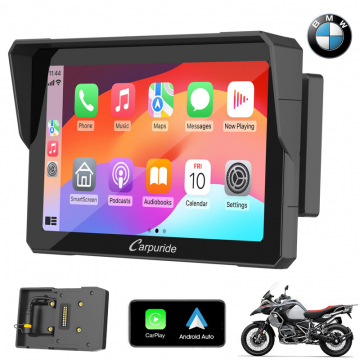 view Carpuride W702B Android Auto Wireless Portable Dual Bluetooth 7" Display with BMW Bracket