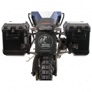 view Hepco & Becker 651.6534 00 01-01-40 Cutout Side Carrier w/ Cases for BMW F900GS (2024-)