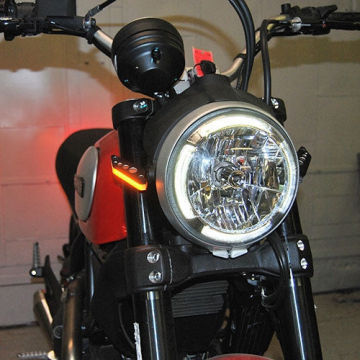 view New Rage Cycles SCRAMBLER-FB Front Turn Signals for Ducati Scrambler '15-'22