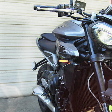 view New Rage Cycles STREET-FB-24 Front Turn Signals for Triumph Street Triple '24-
