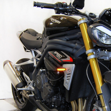 view New Rage Cycles TRIPLE-FB Front Turn Signals for Triumph Speed Triple 1200 RS '21-