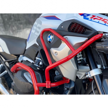 view AltRider R118-6-1004 Red Crash Bars and Black Skid Plate System, for the BMW R1250GS (2019-)