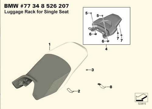 luggage rack plate is shown