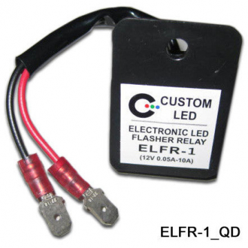 Custom LED ELFR-1-QD Electronic LED Flasher Relay with Quick Disconnects