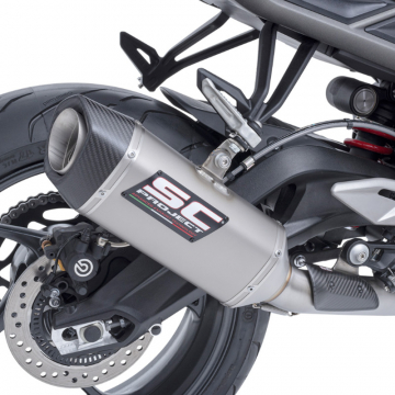 view SC-Project T28-C124T SC1-S Full Exhaust, Titanium for Triumph Street Triple R/RS 765 '23-