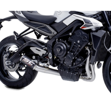 view SC-Project T28-C36CR CR-T Full Exhaust, Carbon for Triumph Street Triple R/RS 765 '23-