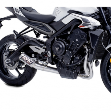 view SC-Project T28-C36TR CR-T Full Exhaust, Titanium for Triumph Street Triple R/RS 765 '23-