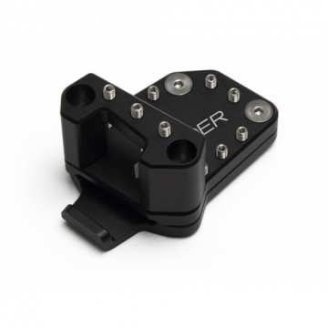 view AltRider R130-2-2532 Dual Control Brake Enlarger with Riser, Black for BMW R1300GS (2024-)