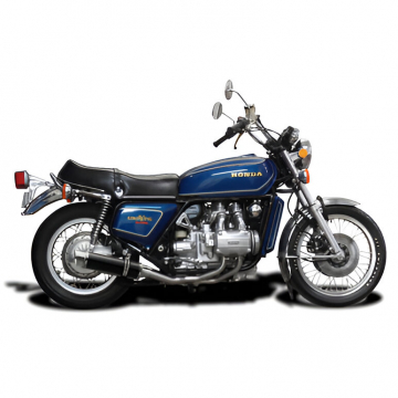 view Delkevic COM260D DL10 Stubby 14" Carbon Full Exhaust for Honda Goldwing GL1000K '75-'78