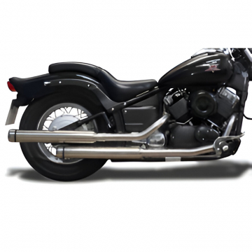 view Delkevic COM35AY 21" Round Full Exhaust, Bull Nose for Yamaha XVS650A Drag Star Classic