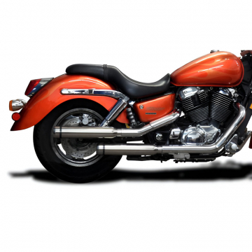 view Delkevic KIT36E3 16" Slip-on Exhausts, Bull Nose for Honda Shadow 1100 Sabre '00-'07