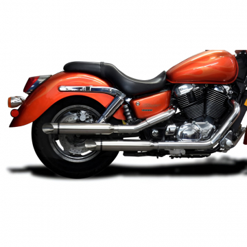 view Delkevic KIT38E3 16" Slip-on Exhausts, Slash Cut for Honda Shadow 1100 Sabre '00-'07