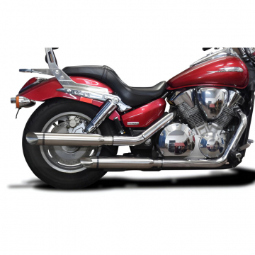 view Delkevic KIT38HR 16" Slip-on Exhausts, Slash Cut for Honda VTX1300 C/T/R '04-'09