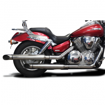 view Delkevic KIT39HR 21" Slip-on Exhausts, Curved Out for Honda VTX1300 C/T/R '04-'09