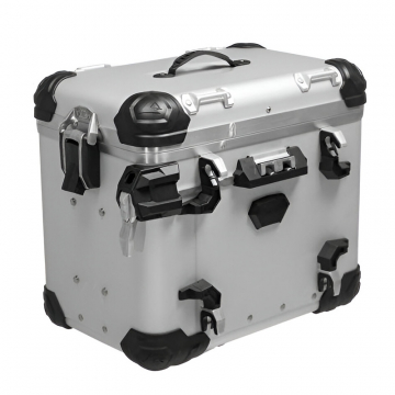 view Touratech 050-6031 Zega Evo Aluminum Touring Left Case 45 Liter, Anodized Silver