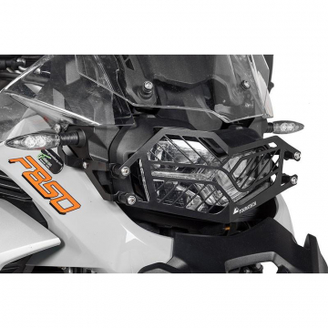 view Touratech 082-5096 Quick Release Headlight Guard, Stainless for BMW F850GS Adv