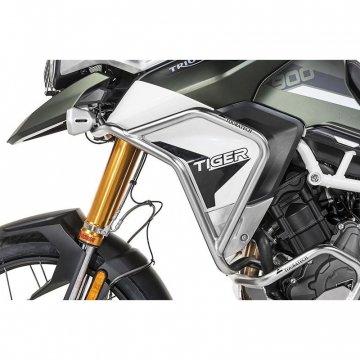 view Touratech 421-5160 Upper Crashbars, Stainless for Triumph Tiger 900 Rally/Rally Pro '20-'23