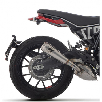 view Arrow 71977PRI Pro-Race Slip-on Exhaust, Nichrome for Ducati Scrambler 800 '23-