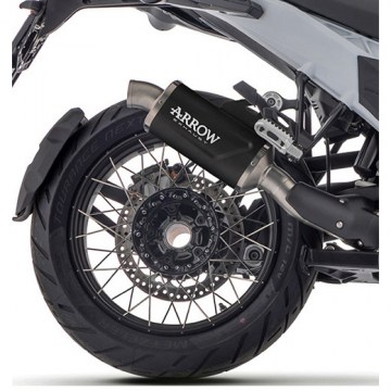 view Arrow 72653AON Indy Race Evo Slip-on Exhaust, Aluminum Dark for BMW F900GS & Adv '24-