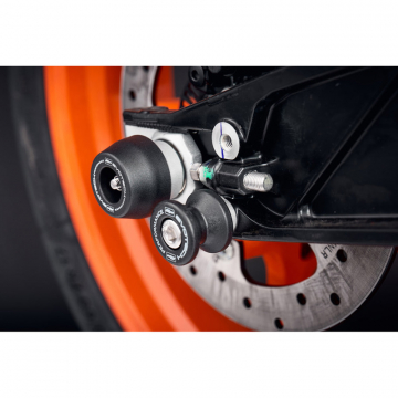 view Evotech PRN017092 Rear Axle Sliders for KTM 390 Duke & Husqvarna 401 '24-