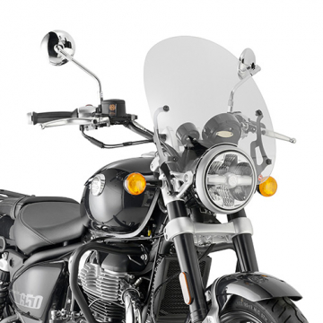 view Givi 9058A Specific Windshield, Transparent for Royal Enfield Super Meteor 650 '23-