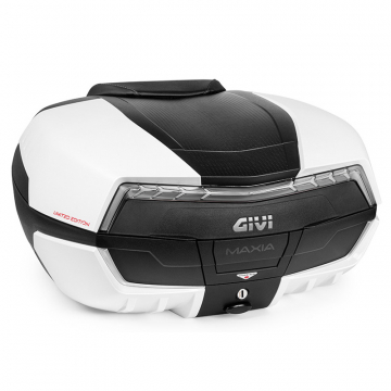 Givi V58WLTD Maxia 5 Limited Edition Monokey Top Case Black/Pearl White, 58 Liter