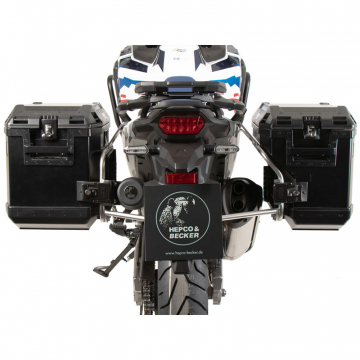 view Hepco & Becker 651.9544 00 22-01-40 Side Carrier w/ Black Cases for Honda Africa Twin ADS '24-