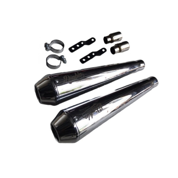 view K-Speed 1P029 Dual Slip-on Exhaust, Chrome for Triumph T100 Street Twin 900