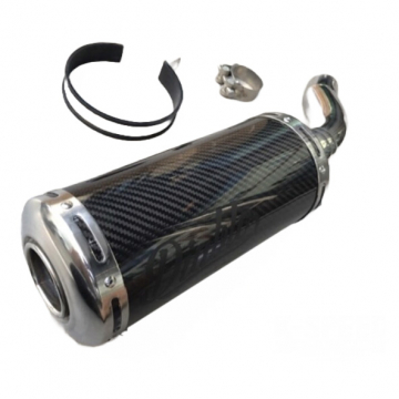 view K-Speed RB0099 Bazooka Carbon Slip-on Exhaust for Honda Rebel 500