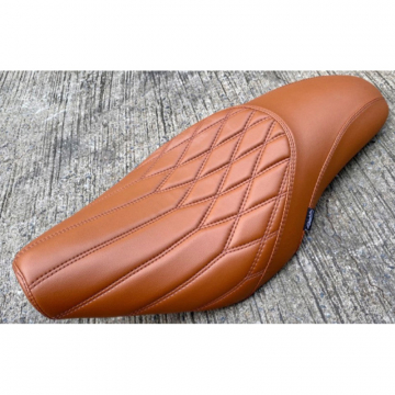 view K-Speed RB0130BB Brown Long Seat Diablo With Mixed Pattern for Honda Rebel 250, 300 & 500