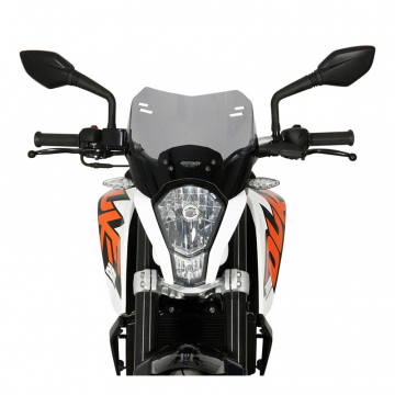 view MRA 4025066144624 Spoiler Windshield, Smoke-Gray for KTM 125 / 200 / 390 Duke (2013-2017)