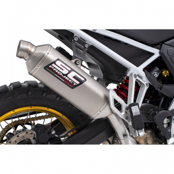 view SC-Project B41-T100T Rally Raid Slip-on Exhaust, Titanium for BMW F900GS '24-